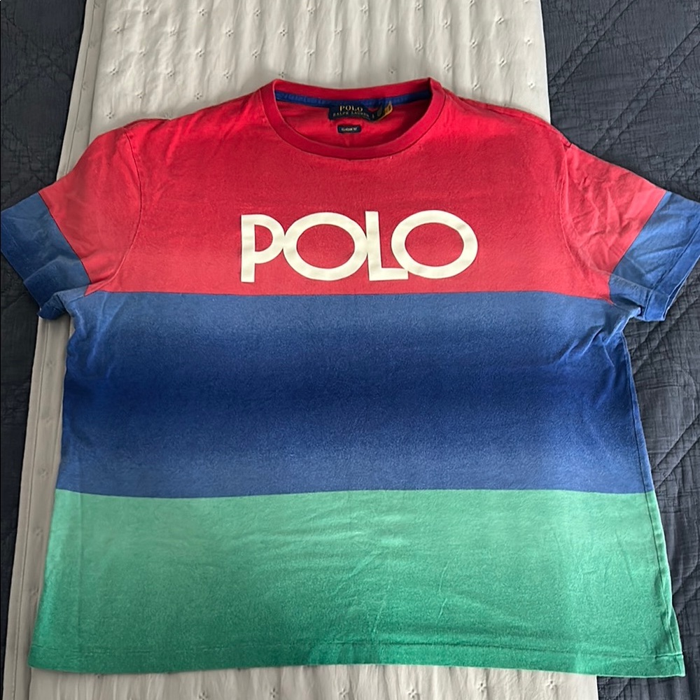 Ralph Lauren Red and Blue Polo T-Shirt